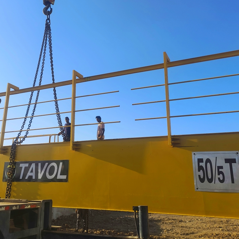 Brand Tavol Brand Tour Double Girder Gantery Cranes avec treuil ouvert SWL jusqu'à 200 tonnes adaptées dans des conditions de travail chargées et lourdes
